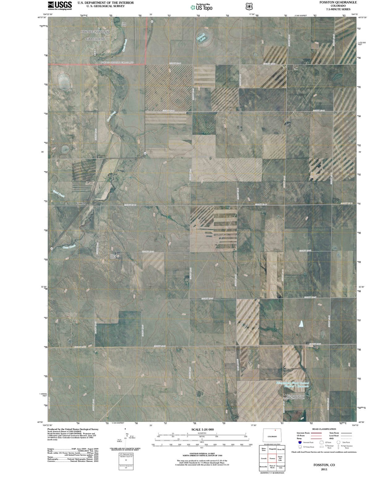 2011 Fosston, CO - Colorado - USGS Topographic Map