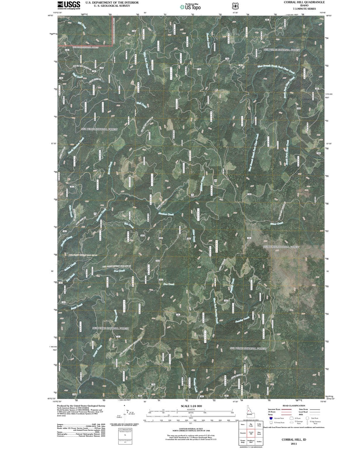 2011 Corral Hill, ID - Idaho - USGS Topographic Map