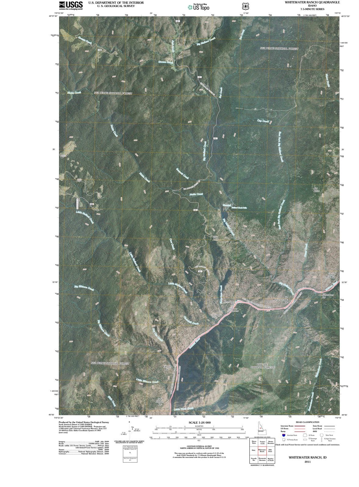 2011 Whitewater Ranch, ID - Idaho - USGS Topographic Map