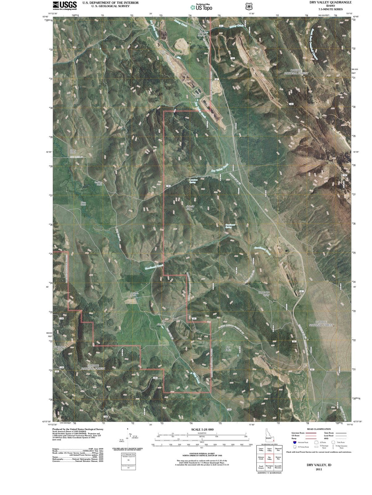 2011 Dry Valley, ID - Idaho - USGS Topographic Map