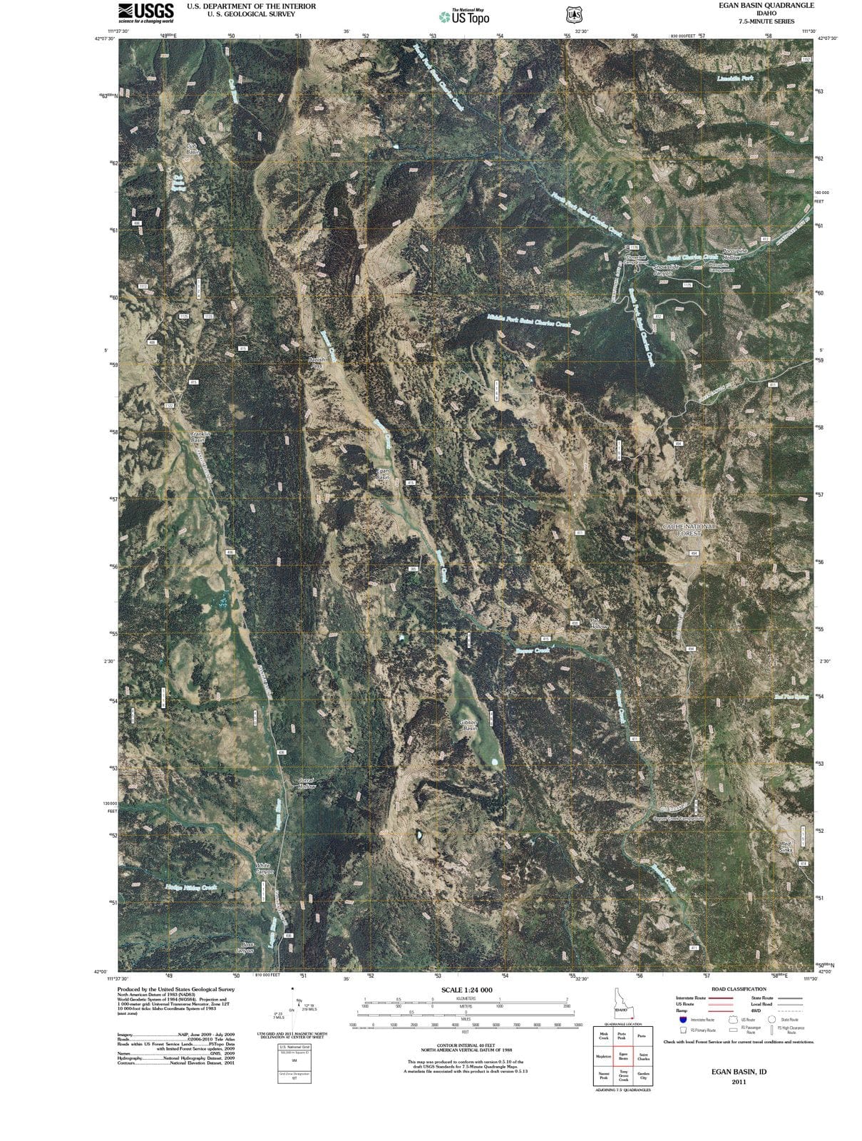 2011 Egan Basin, ID - Idaho - USGS Topographic Map