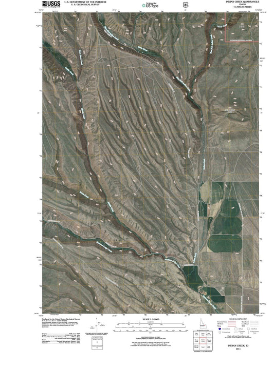 2011 Indian Creek, ID - Idaho - USGS Topographic Map
