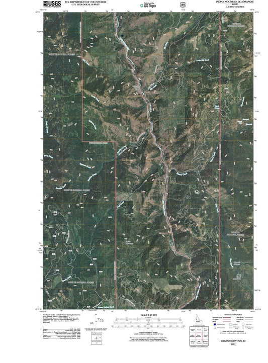 2011 Indian Mountain, ID - Idaho - USGS Topographic Map