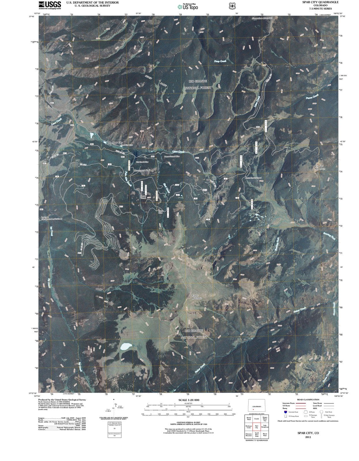2011 Spar City, CO - Colorado - USGS Topographic Map