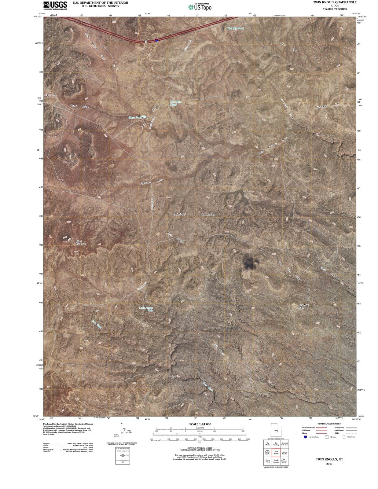 2011 Twin Knolls, UT - Utah - USGS Topographic Map