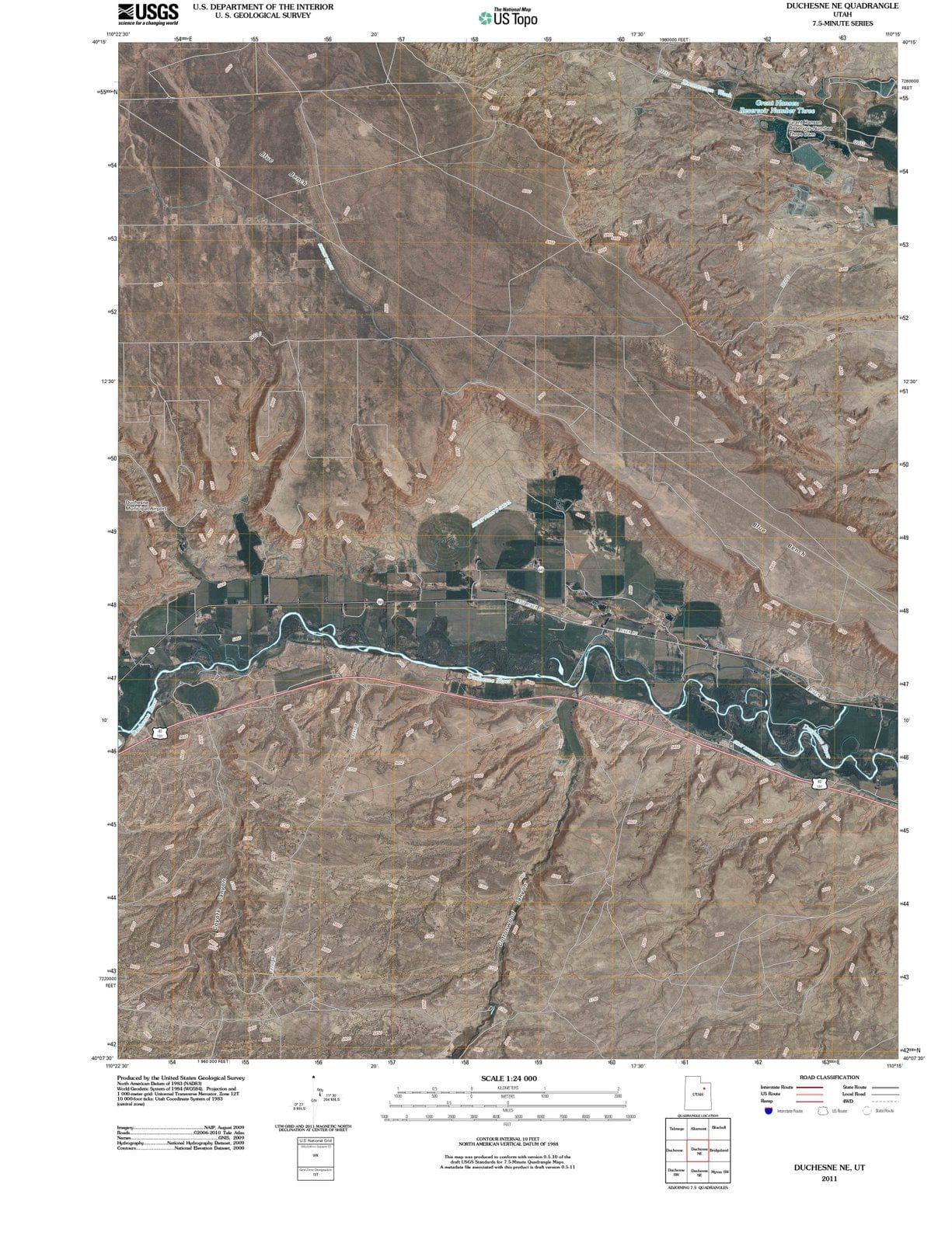 2011 Duchesne, UT - Utah - USGS Topographic Map