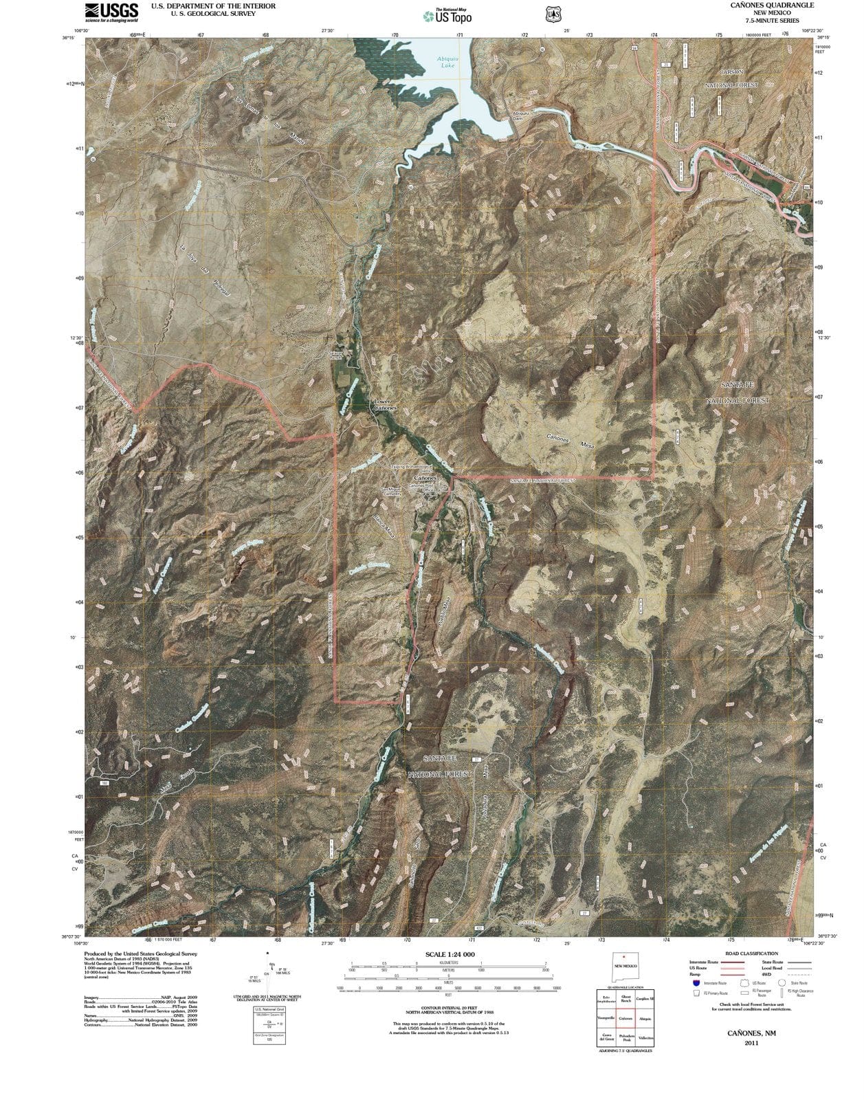 2011 Canones, NM - New Mexico - USGS Topographic Map