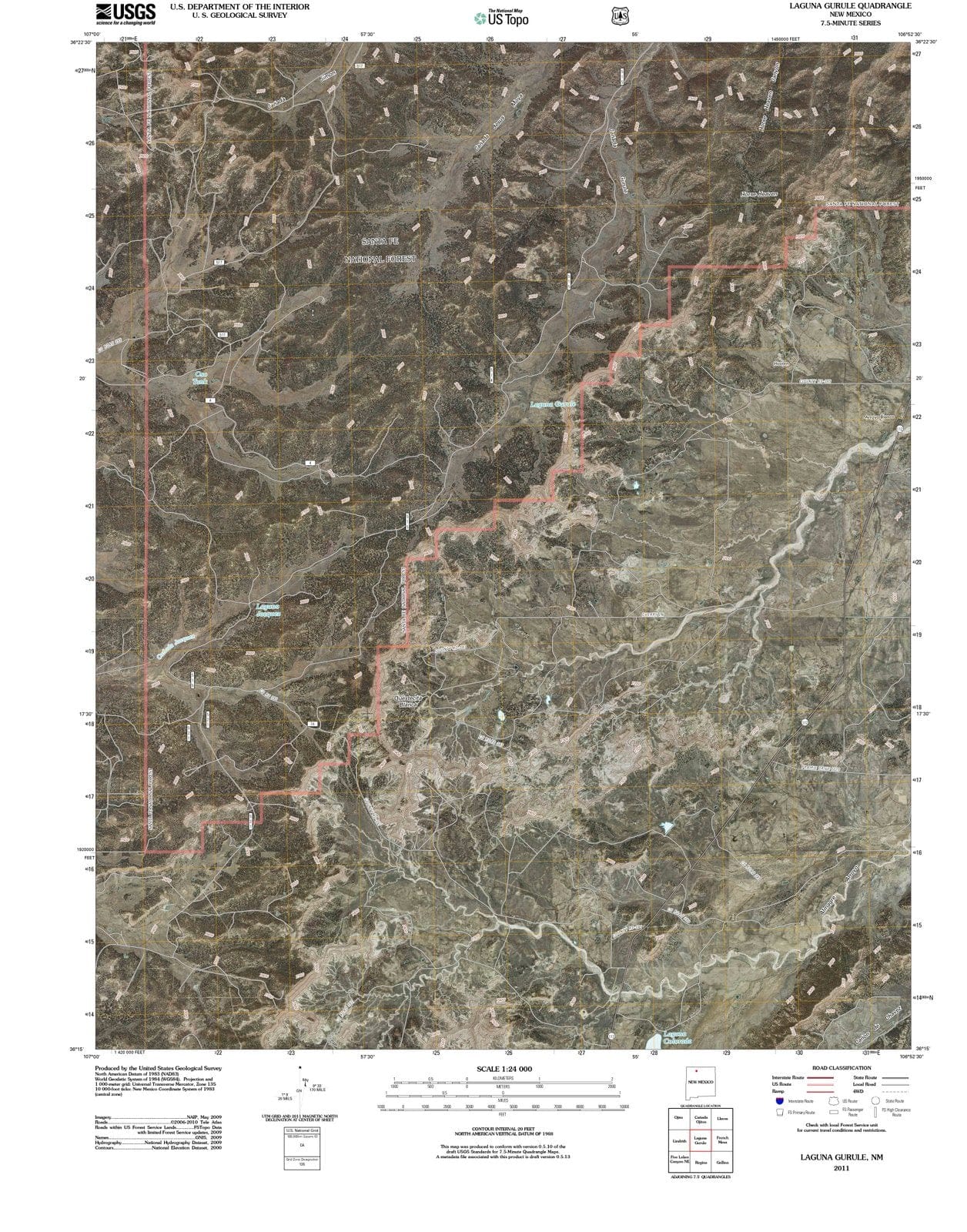 2011 Laguna Gurule, NM - New Mexico - USGS Topographic Map