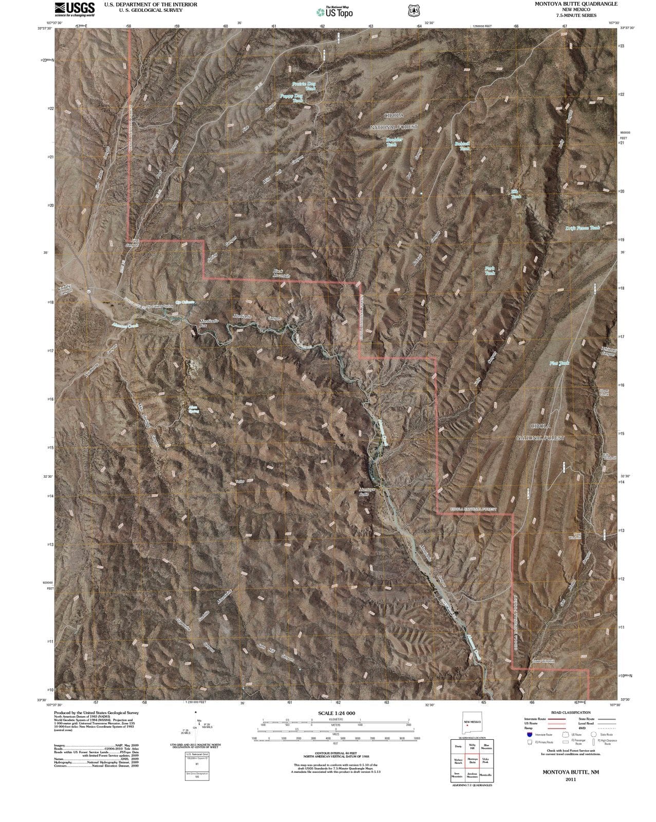 2011 Montoya Butte, NM - New Mexico - USGS Topographic Map