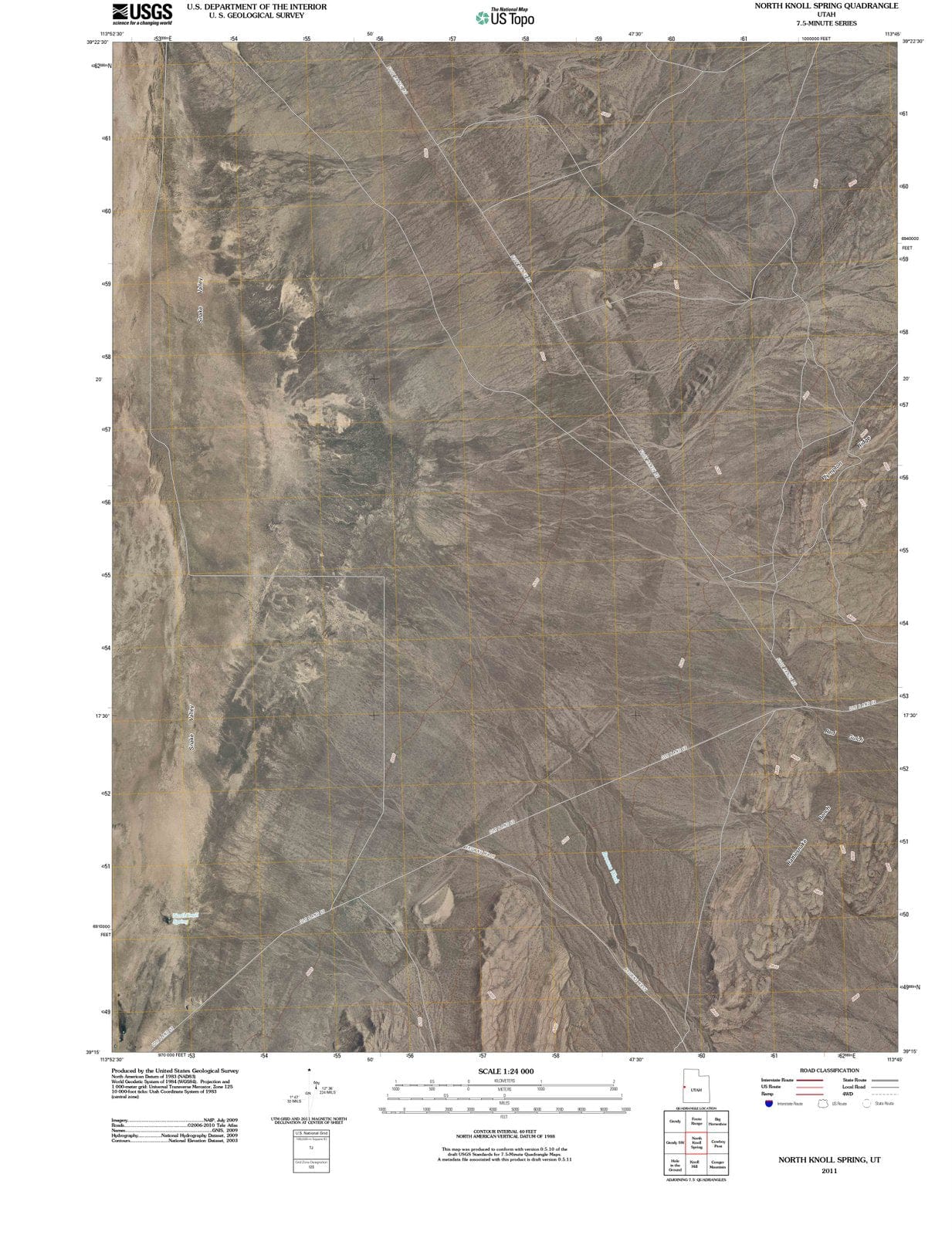 2011 North Knoll Spring, UT - Utah - USGS Topographic Map