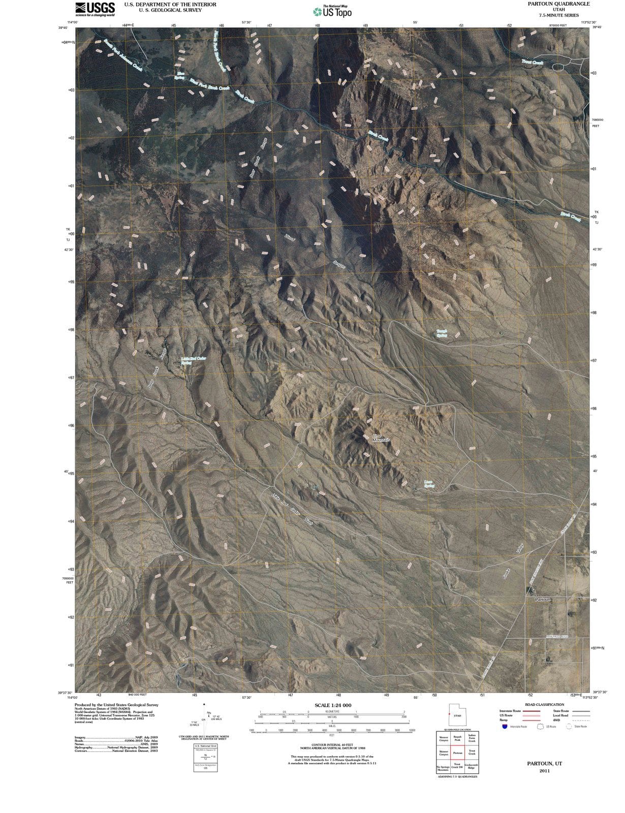 2011 Partoun, UT - Utah - USGS Topographic Map