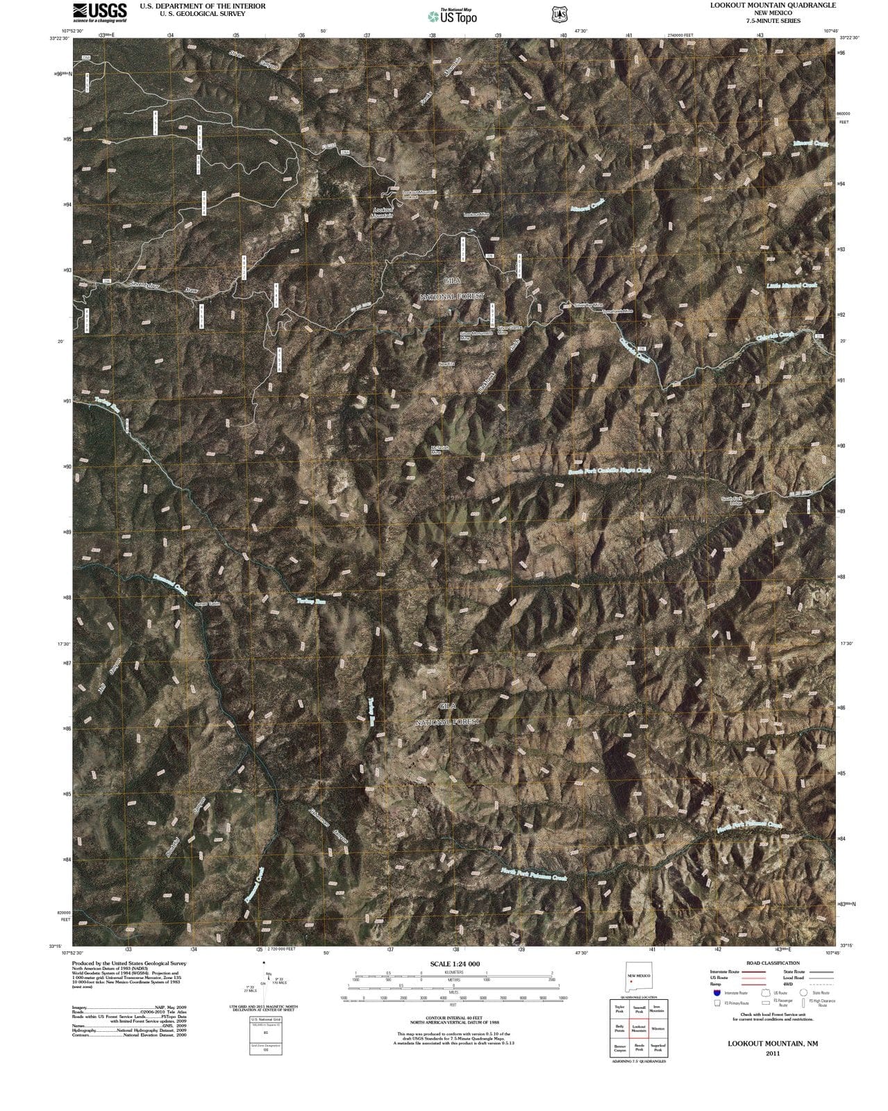 2011 Lookout Mountain, NM - New Mexico - USGS Topographic Map