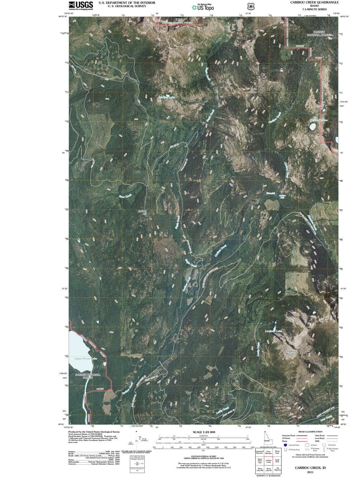 2011 Caribou Creek, ID - Idaho - USGS Topographic Map