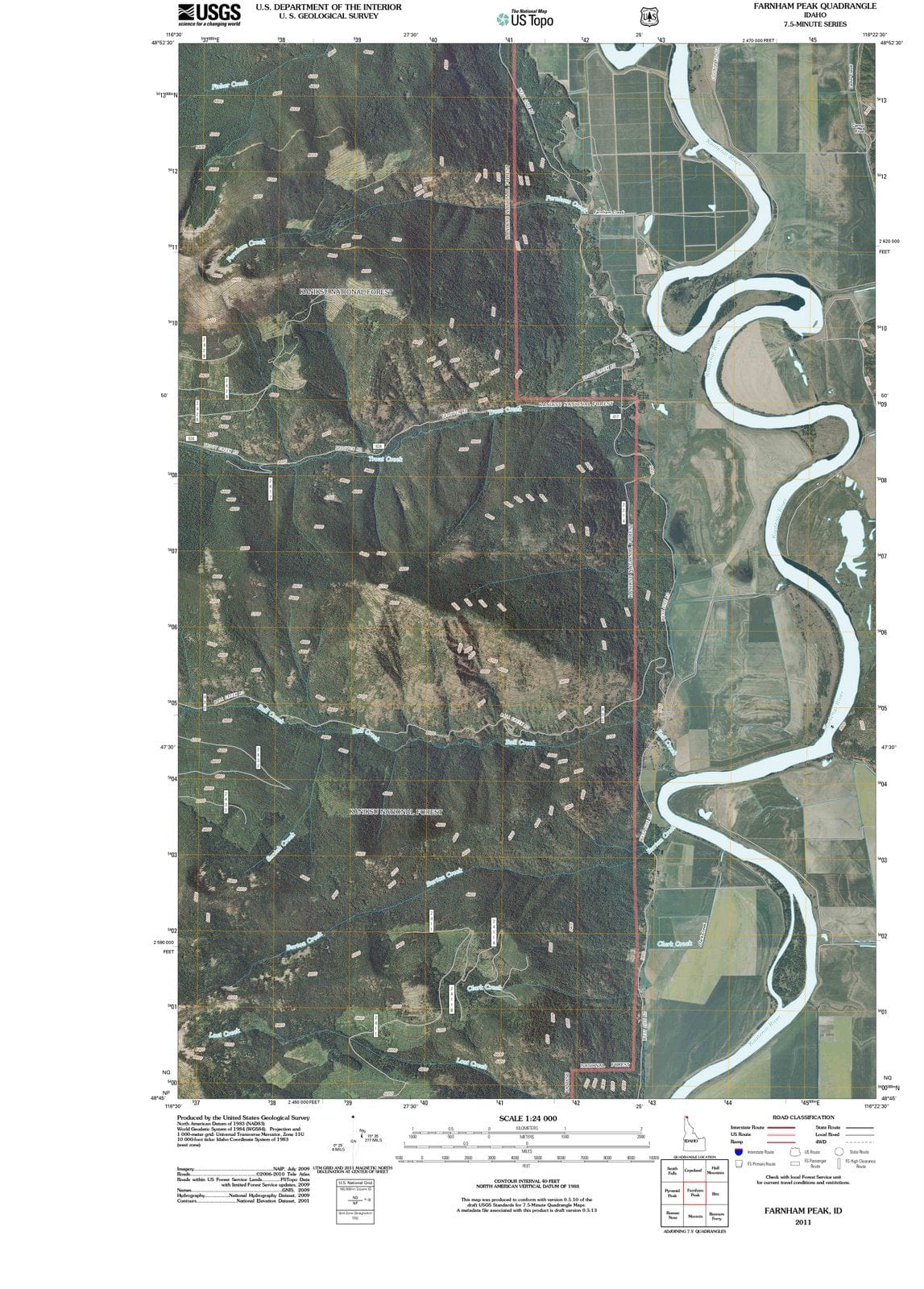 2011 Farnham Peak, ID - Idaho - USGS Topographic Map