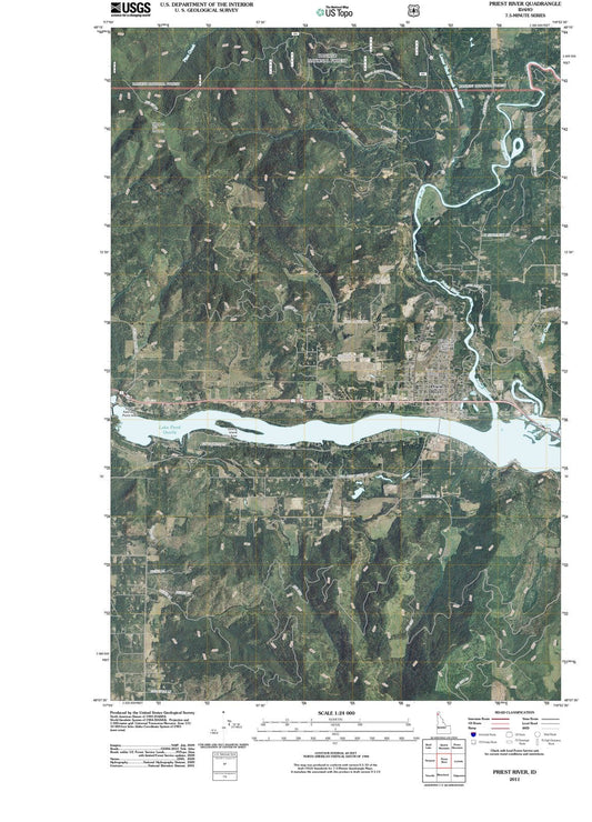 2011 Priest River, ID - Idaho - USGS Topographic Map