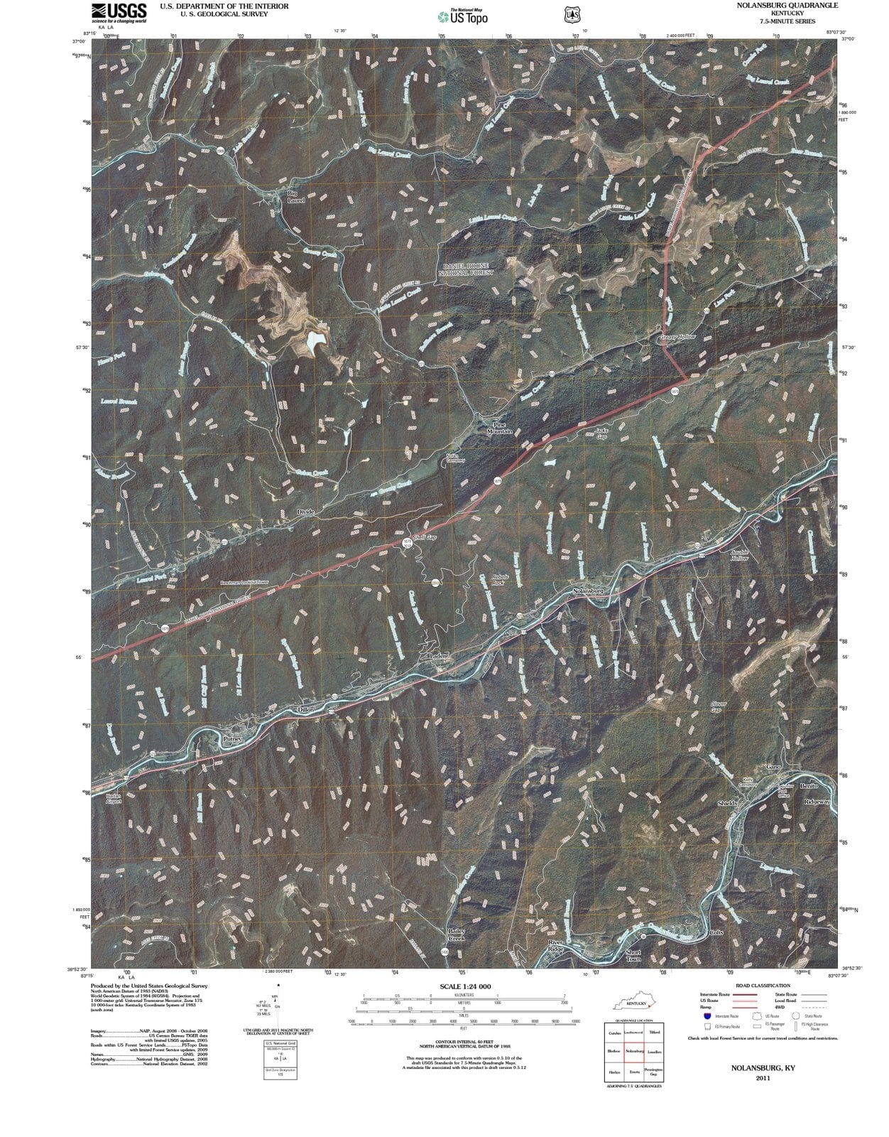2011 Nolansburg, KY - Kentucky - USGS Topographic Map