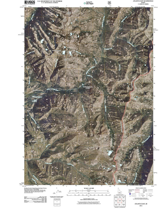 2011 Atlanta East, ID - Idaho - USGS Topographic Map