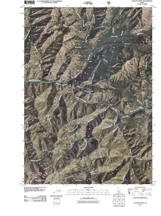 2011 Atlanta West, ID - Idaho - USGS Topographic Map