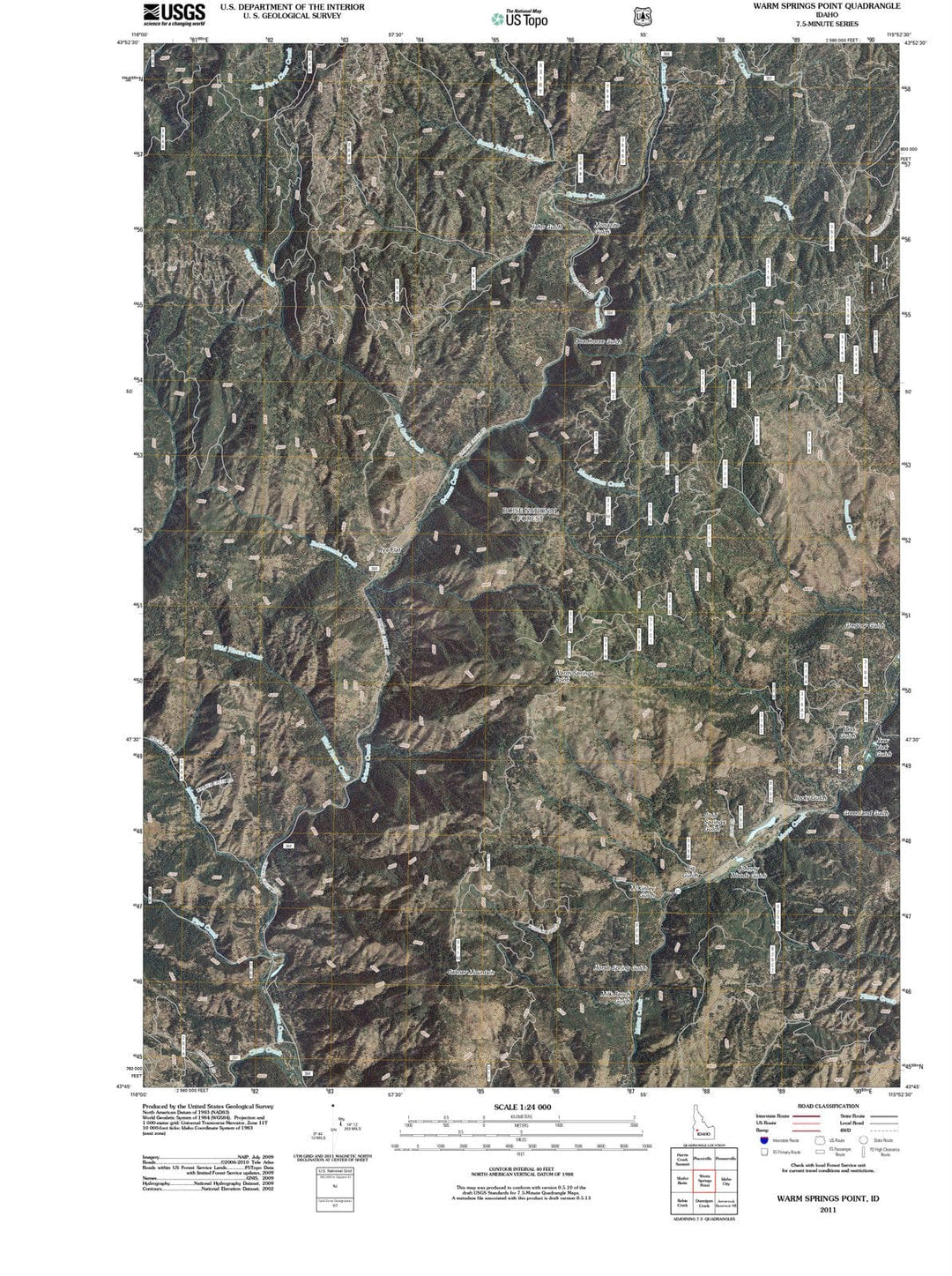 2011 Warm Springs Point, ID - Idaho - USGS Topographic Map