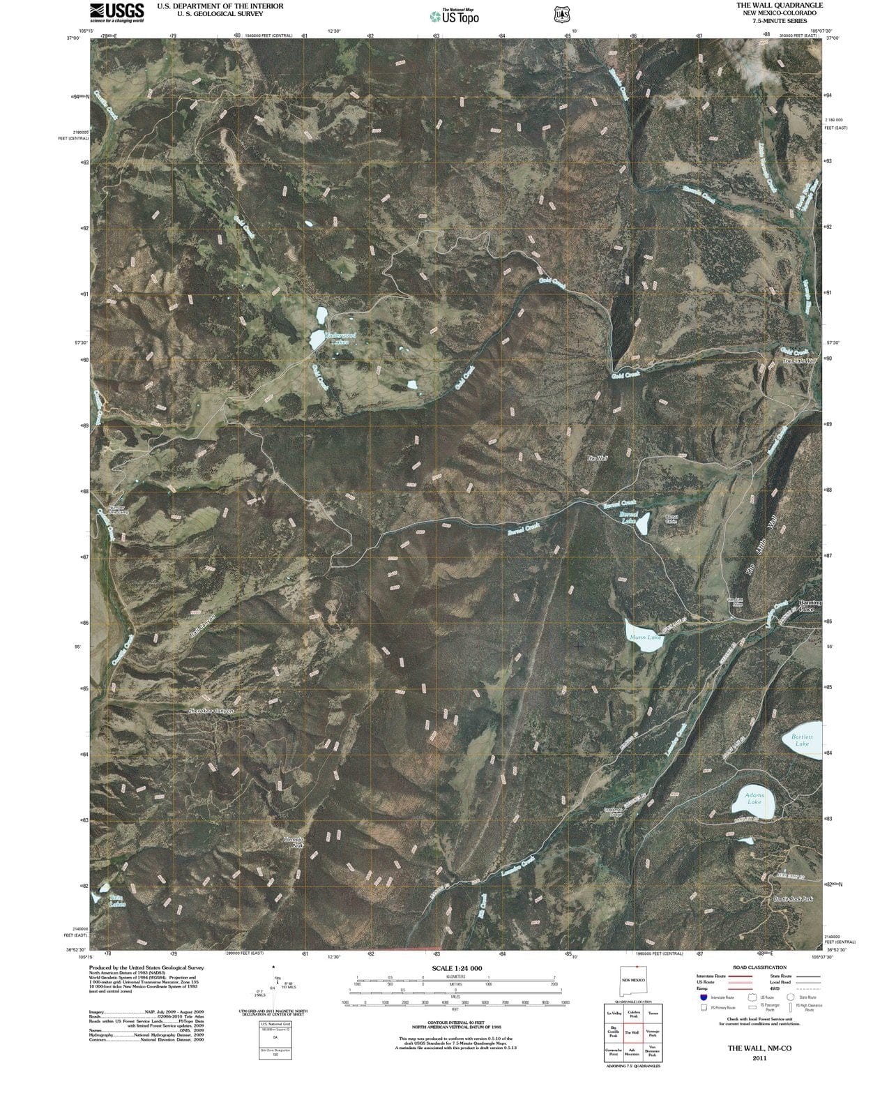 2011 The Wall, NM - New Mexico - USGS Topographic Map