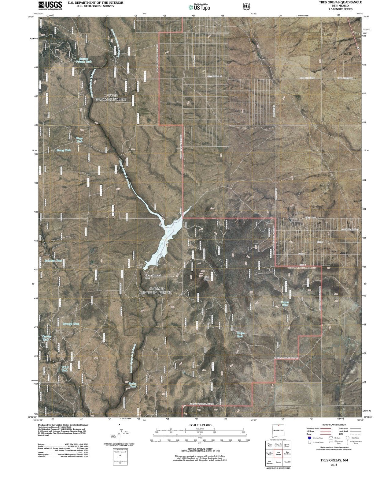 2011 Tres Orejas, NM - New Mexico - USGS Topographic Map