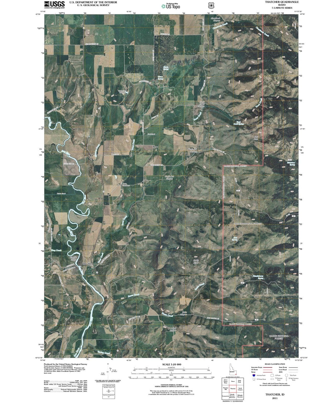 2011 Thatcher, ID - Idaho - USGS Topographic Map