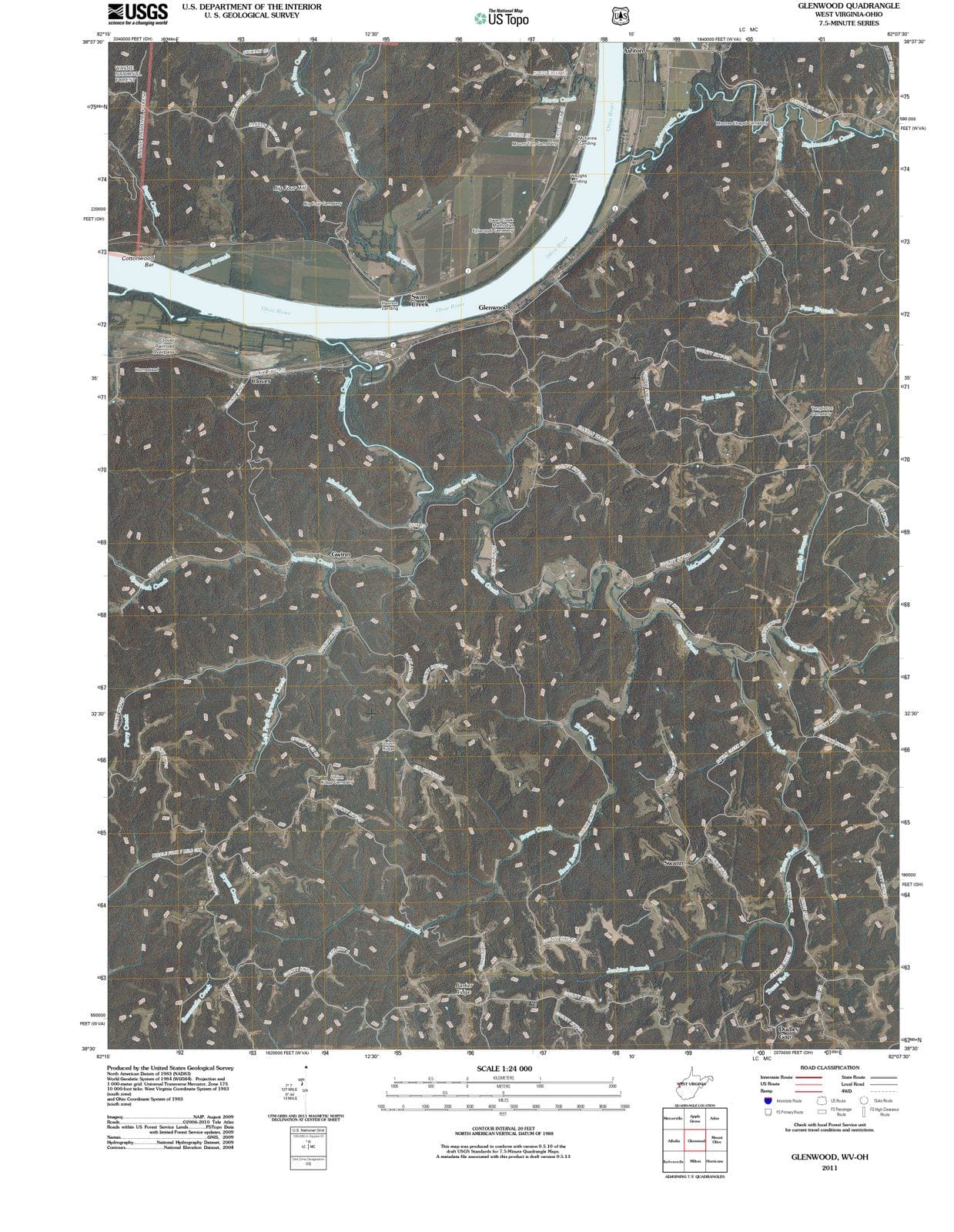 2011 Glenwood, WV - West Virginia - USGS Topographic Map