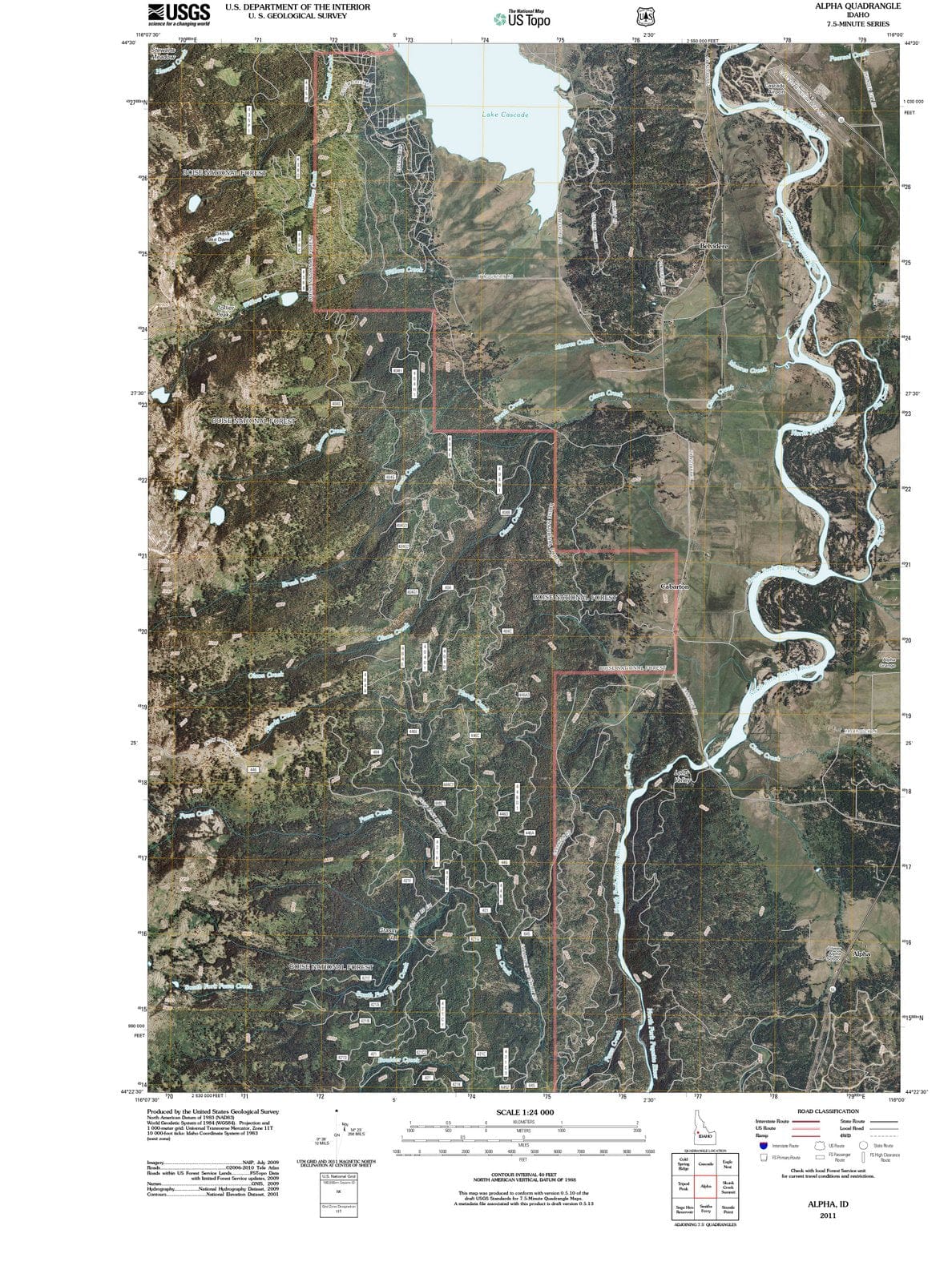 2011 Alpha, ID - Idaho - USGS Topographic Map