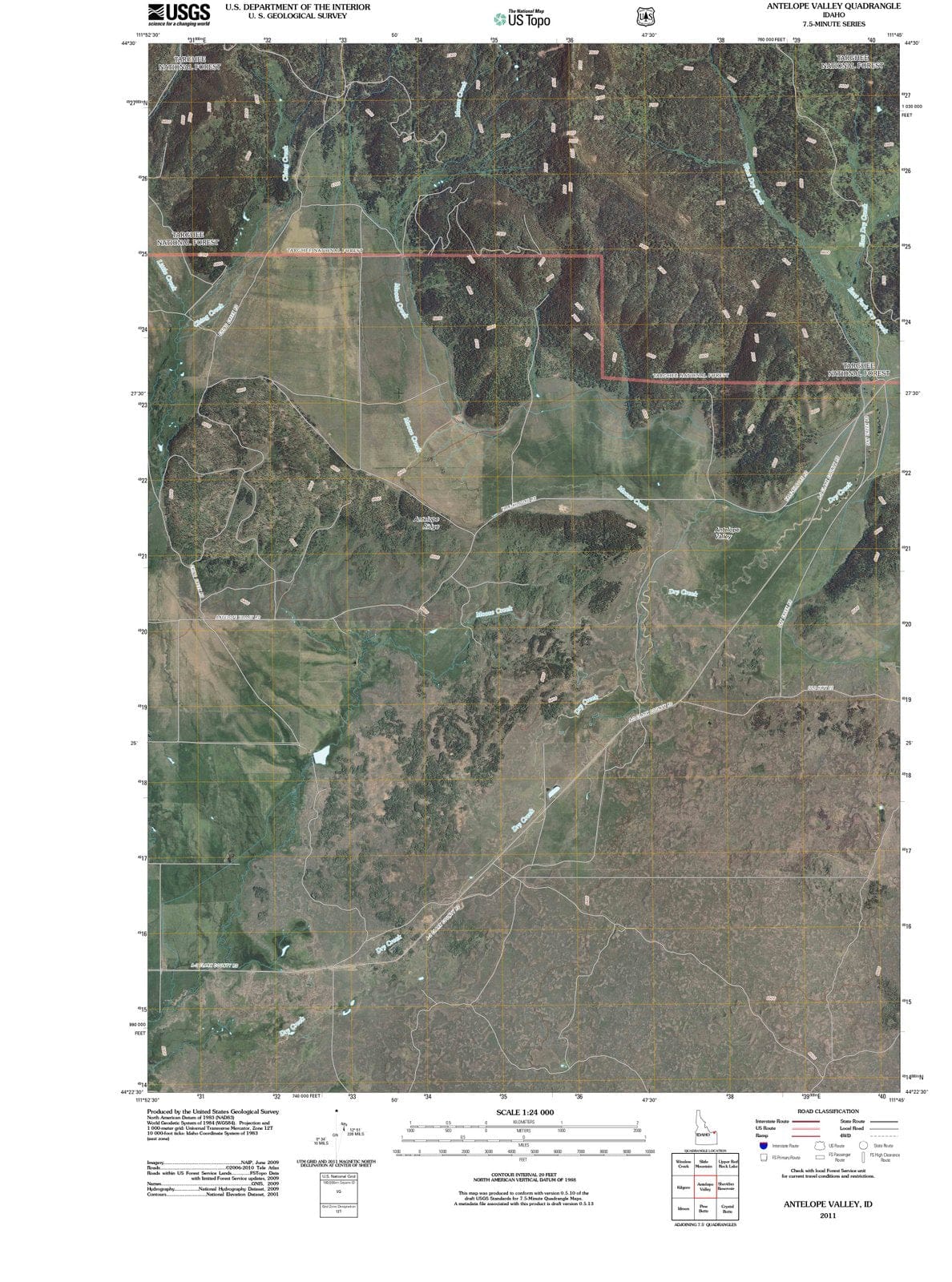 2011 Antelope Valley, ID - Idaho - USGS Topographic Map