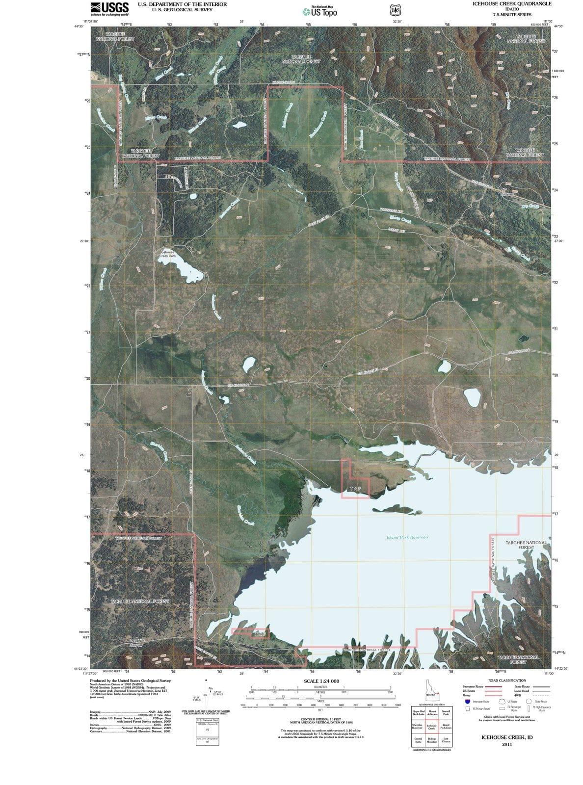 2011 Icehouse Creek, ID - Idaho - USGS Topographic Map