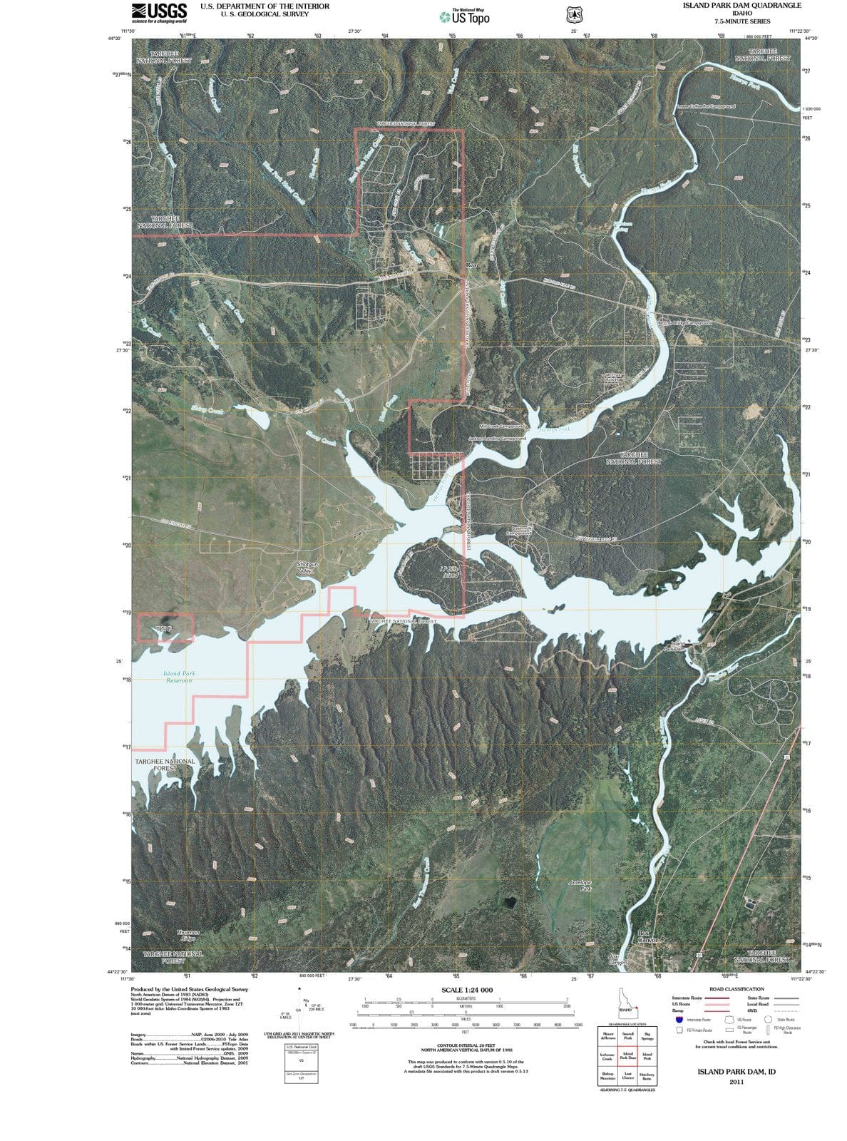 2011 Island Parkam, ID - Idaho - USGS Topographic Map