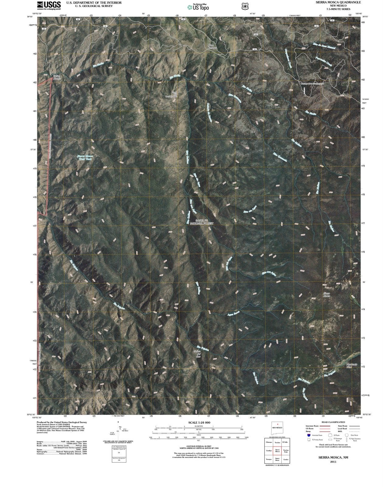 2011 Sierra Mosca, NM - New Mexico - USGS Topographic Map