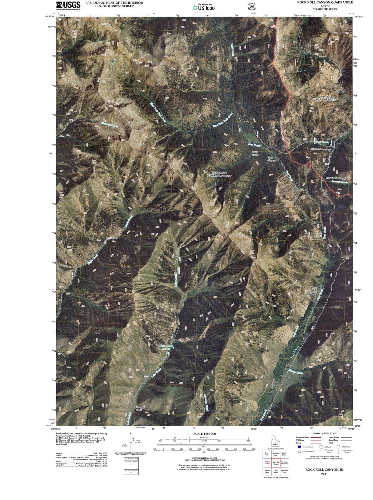 2011 Rock Roll Canyon, ID - Idaho - USGS Topographic Map