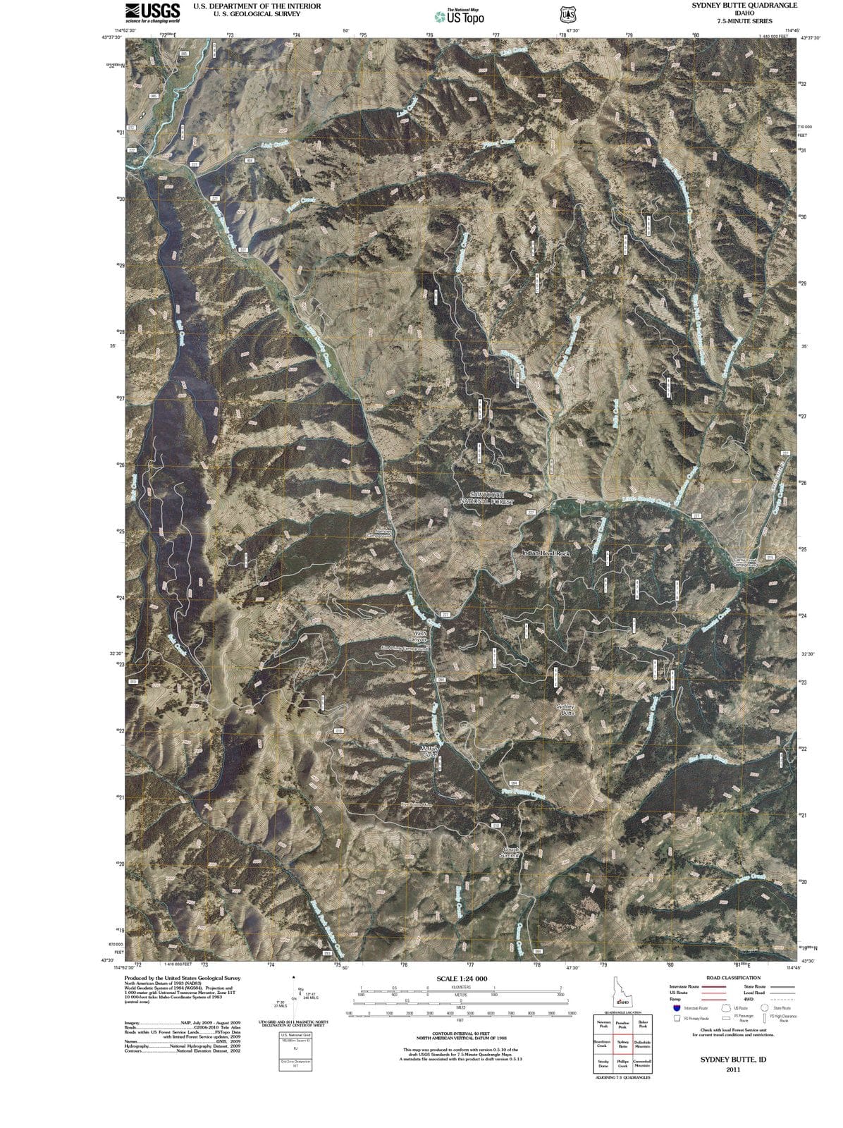 2011 Sydney Butte, ID - Idaho - USGS Topographic Map
