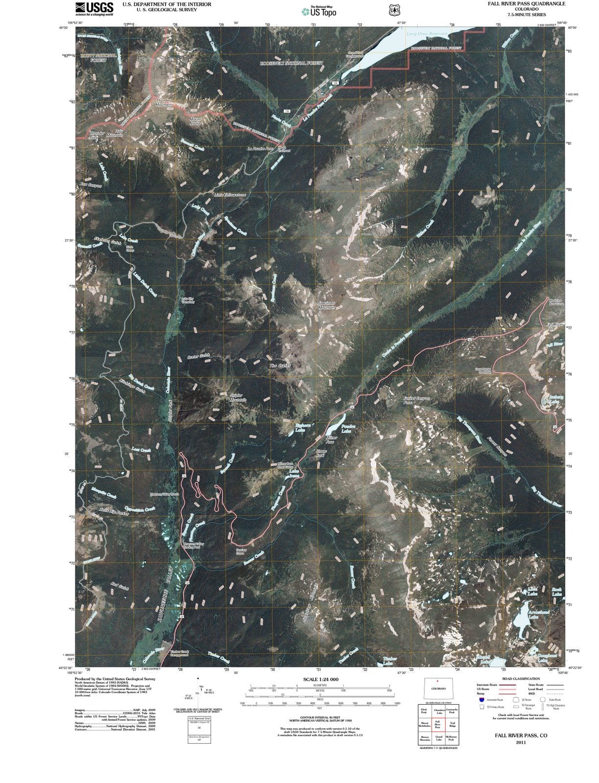 2011 Fall River Pass, CO - Colorado - USGS Topographic Map