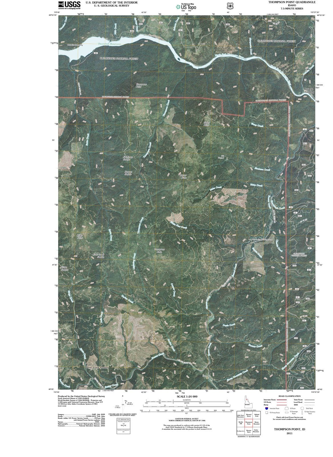 2011 Thompson Point, ID - Idaho - USGS Topographic Map