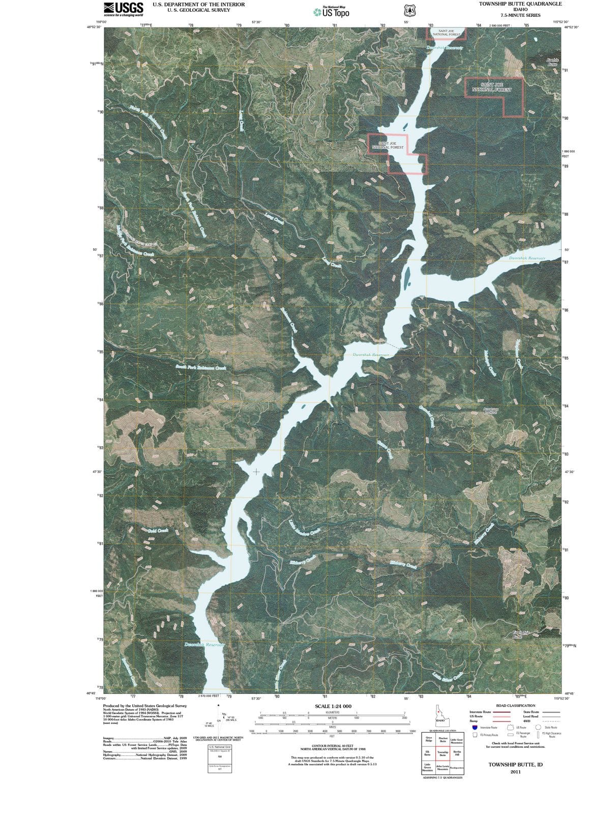 2011 Township Butte, ID - Idaho - USGS Topographic Map