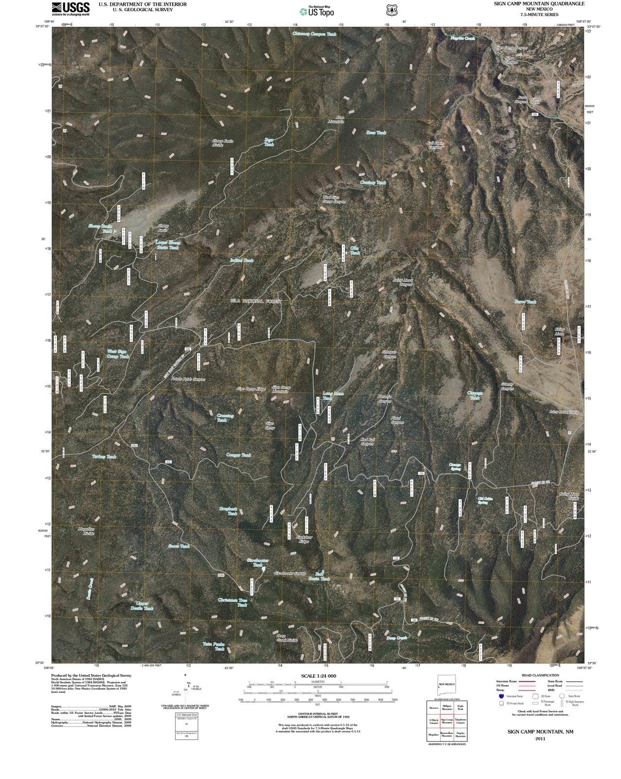 2011 Sign Camp Mountain, NM - New Mexico - USGS Topographic Map