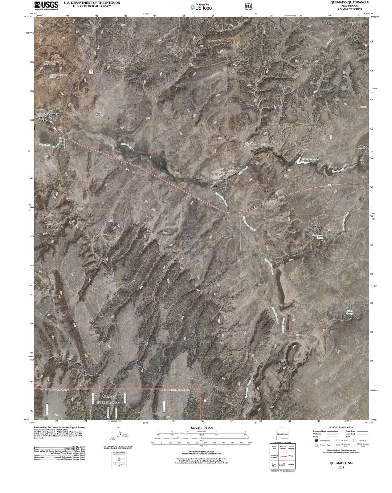 2011 Quemado, NM - New Mexico - USGS Topographic Map