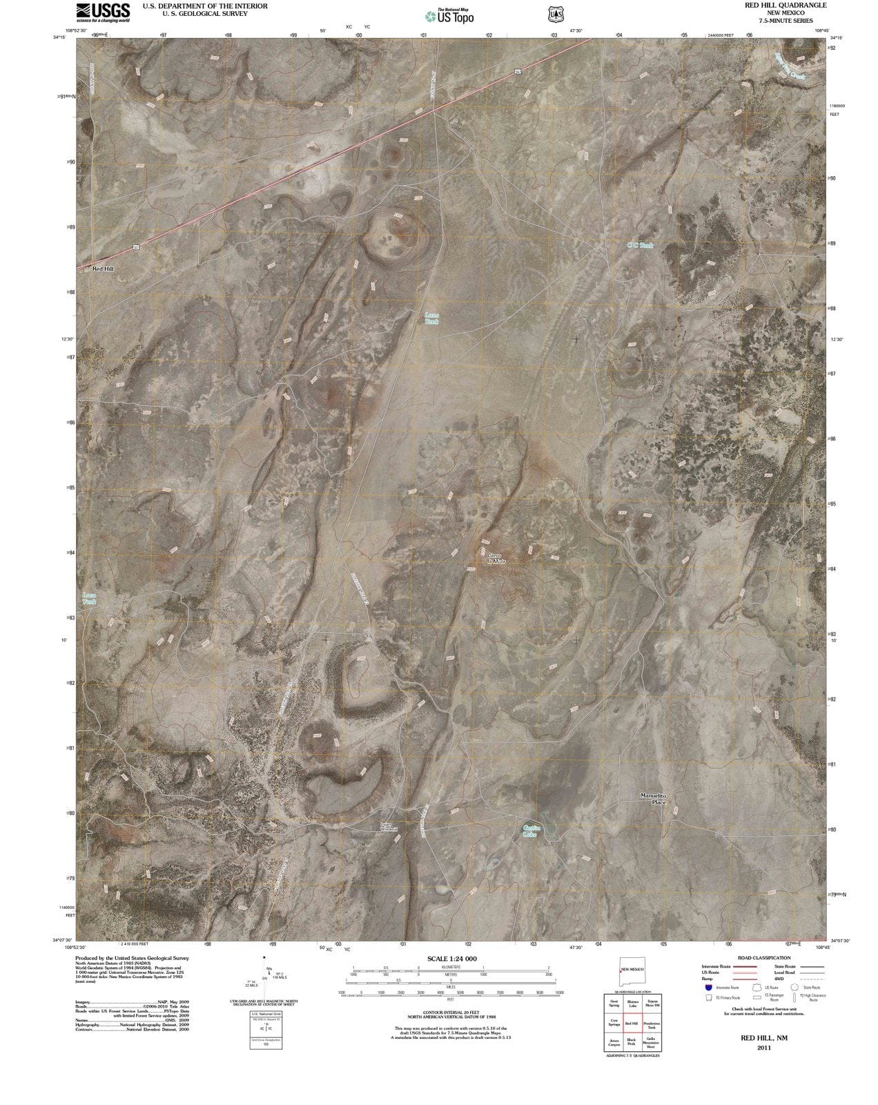 2011 Red Hill, NM - New Mexico - USGS Topographic Map