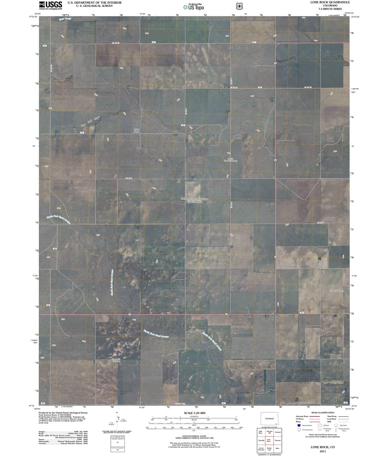 2011 Lone Rock, CO - Colorado - USGS Topographic Map