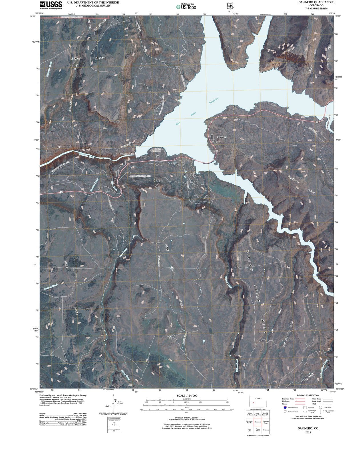 2011 Sapinero, CO - Colorado - USGS Topographic Map