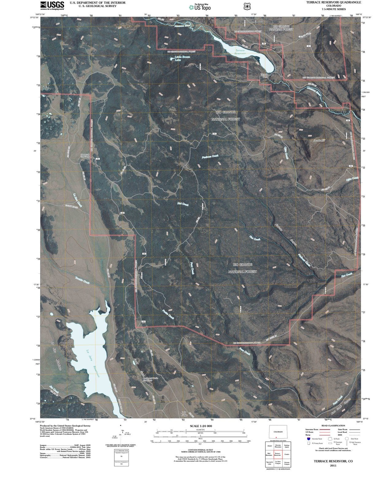 2011 Terrace Reservoir, CO - Colorado - USGS Topographic Map