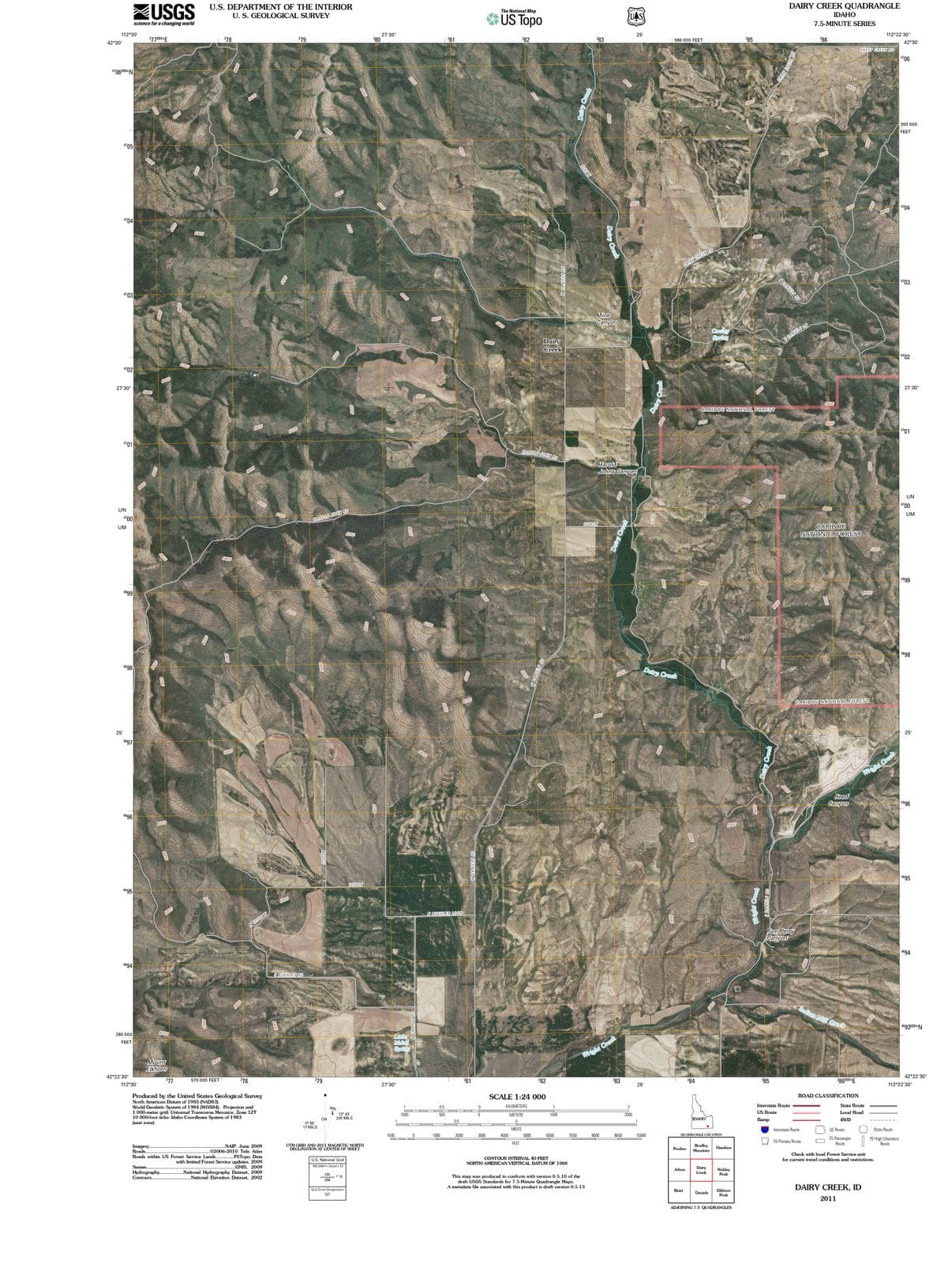 2011 Dairy Creek, ID - Idaho - USGS Topographic Map