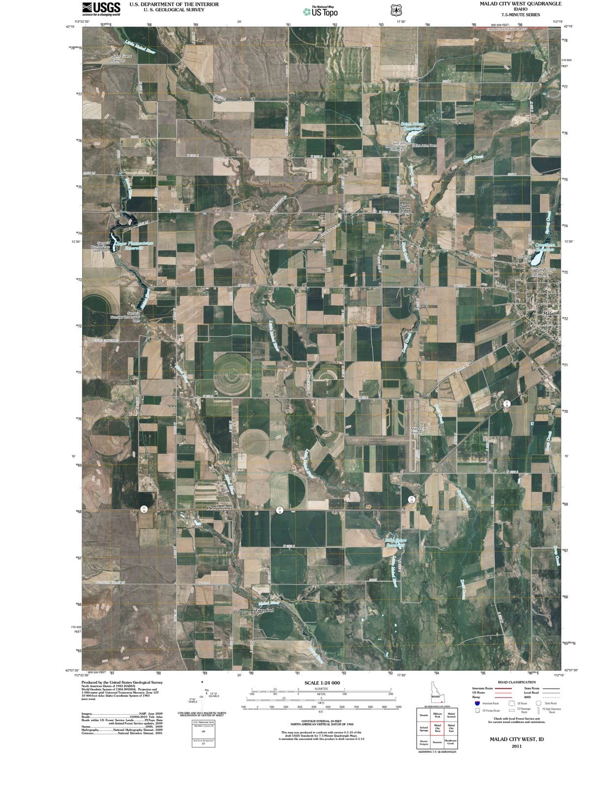 2011 Malad City West, ID - Idaho - USGS Topographic Map
