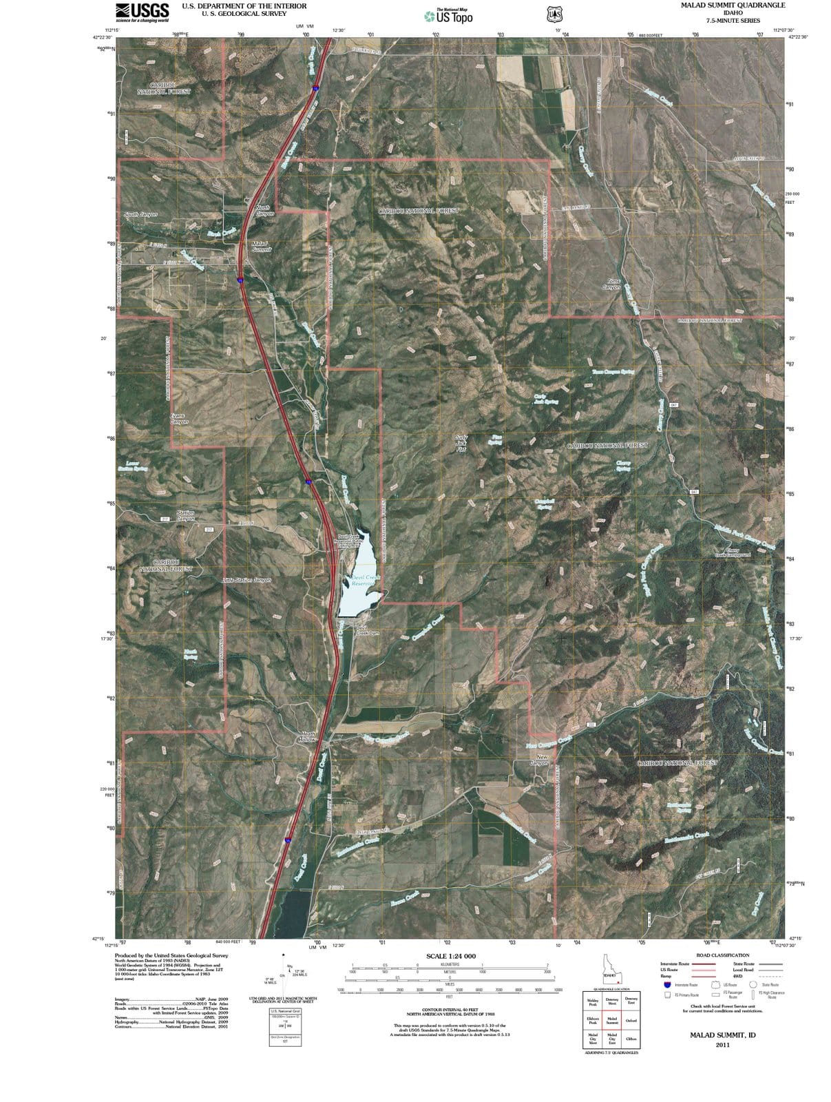 2011 Malad Summit, ID - Idaho - USGS Topographic Map