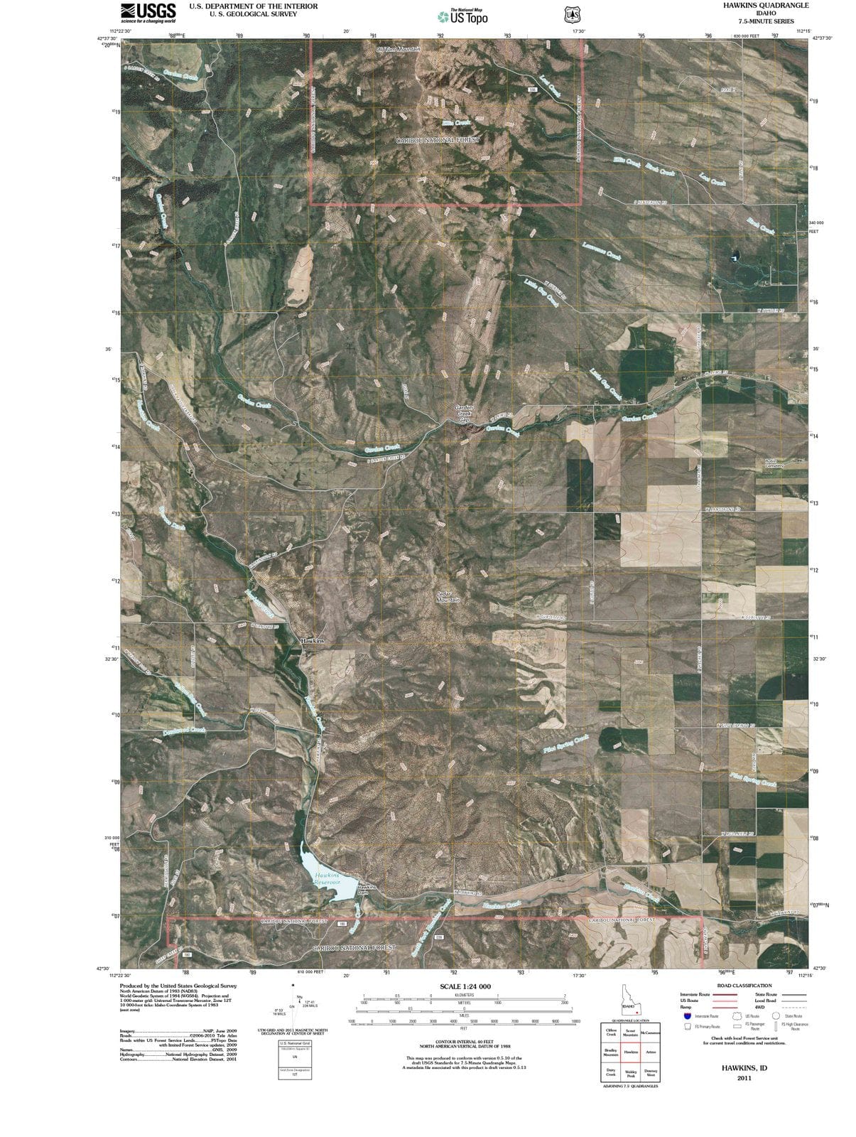 2011 Hawkins, ID - Idaho - USGS Topographic Map