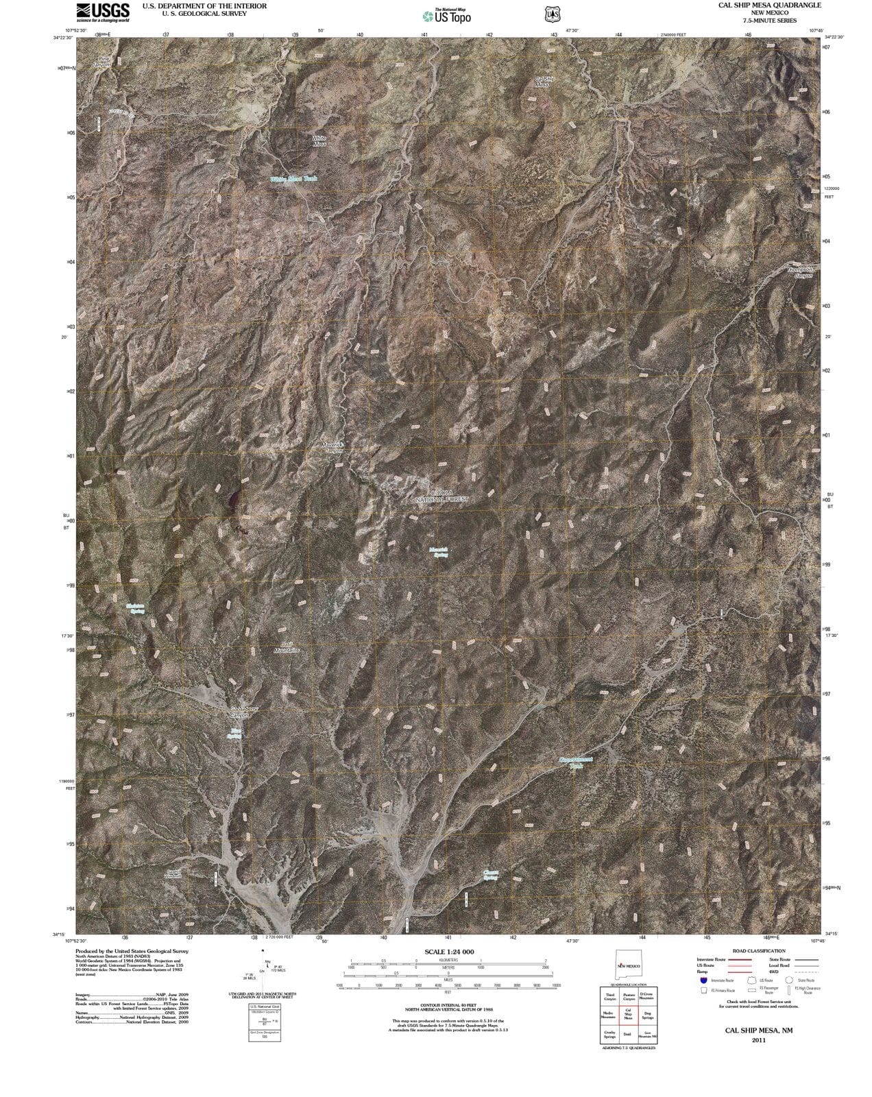2011 Cal Ship Mesa, NM - New Mexico - USGS Topographic Map