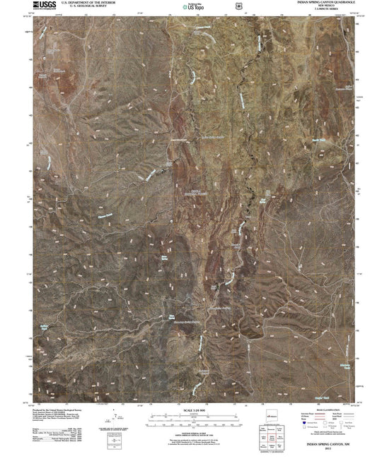 2011 Indian Spring Canyon, NM - New Mexico - USGS Topographic Map