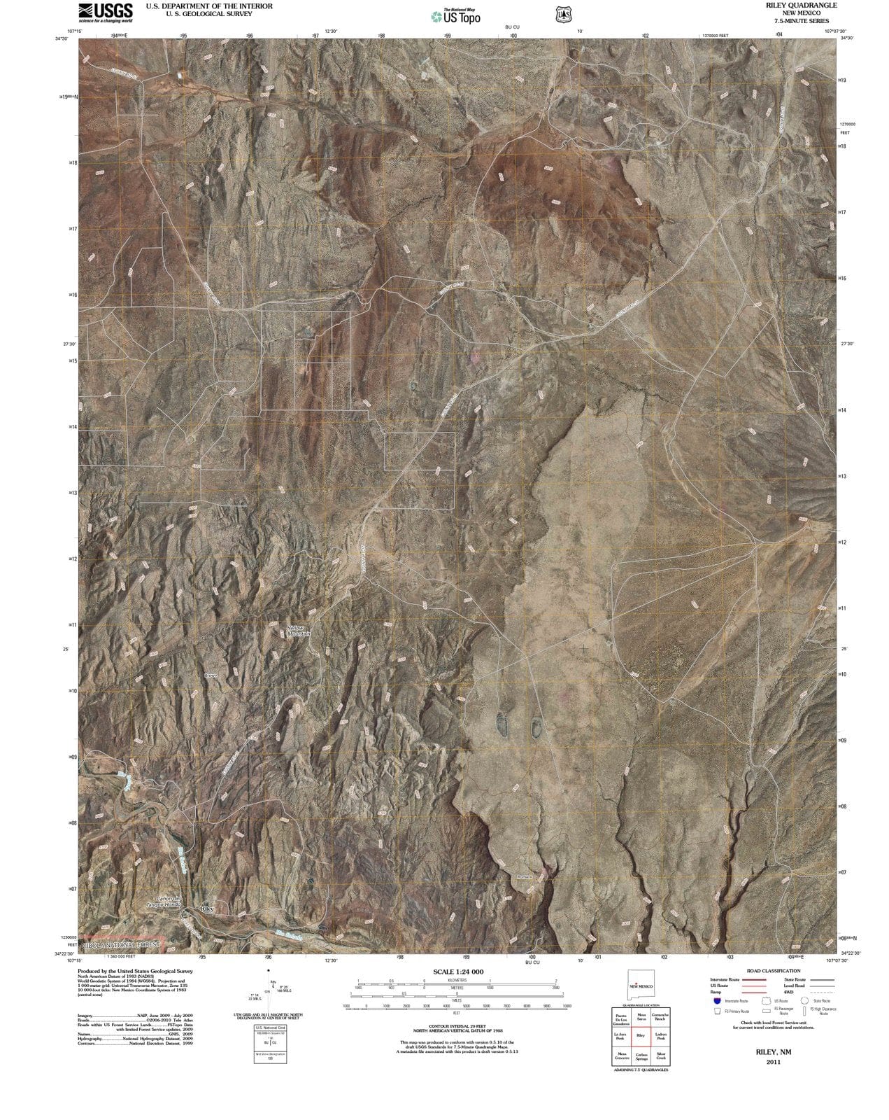 2011 Riley, NM - New Mexico - USGS Topographic Map